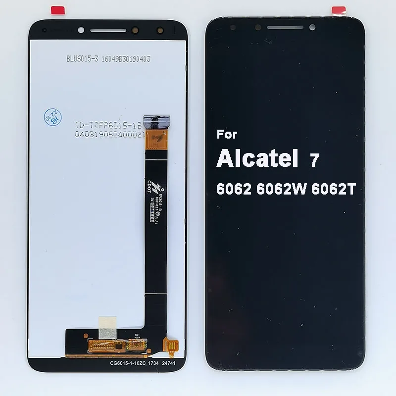 

Оригинальный экран 6062, ЖК-экран для Alcatel 7 6062 6062W 6062T с дигитайзером, полная сборка, фотозапчасти