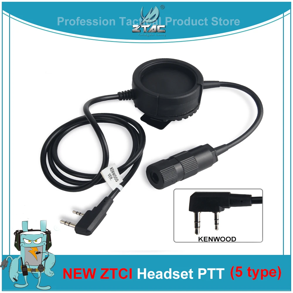 

Z-Tactical New ZTCI PTT Icom / Kenwood / Midland / Motorola Talkabout / Mobile Phone Headset Accessories Walkie-talkie For Z-Tac