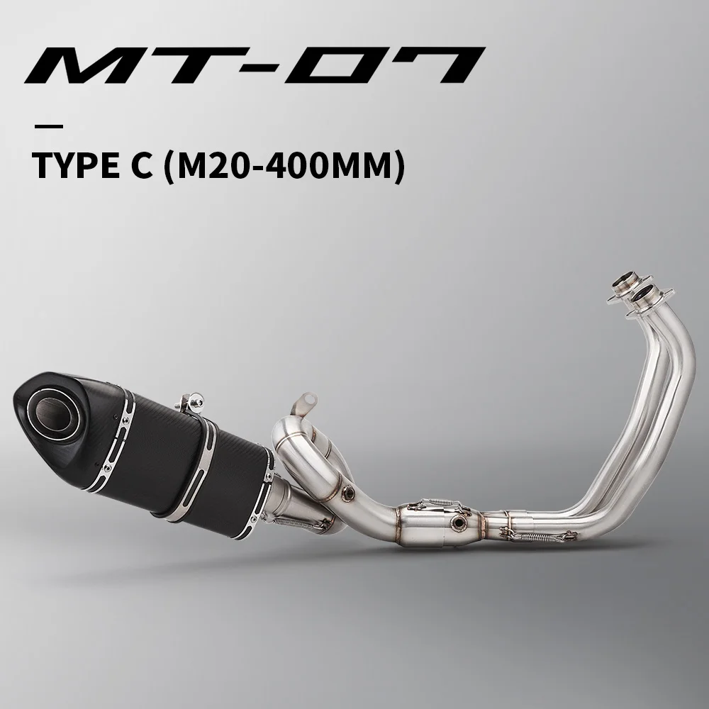 

Для YZF MT07 MT-07 FZ07 полная выхлопная система мотоцикла Escape модифицированная передняя трубка без шнуровки, соединительная труба, закрывающая выхлопную трубу 51 мм