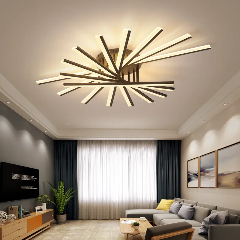 

Modern LED Chandeliers Indoor Lighting For Study Living Room Bedroom Lamps Gold/Black/White Lustre Lights fixtures Input 90-220V
