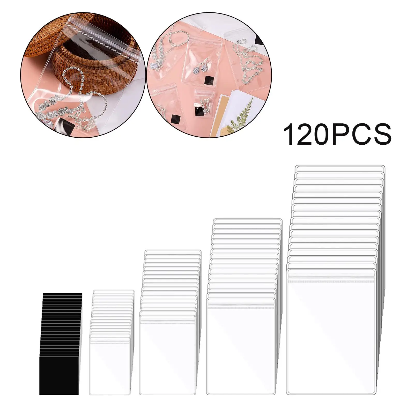 

Storage Seal Bags with Antioxidation Sheets Clear Resealable PVC for Jewelry