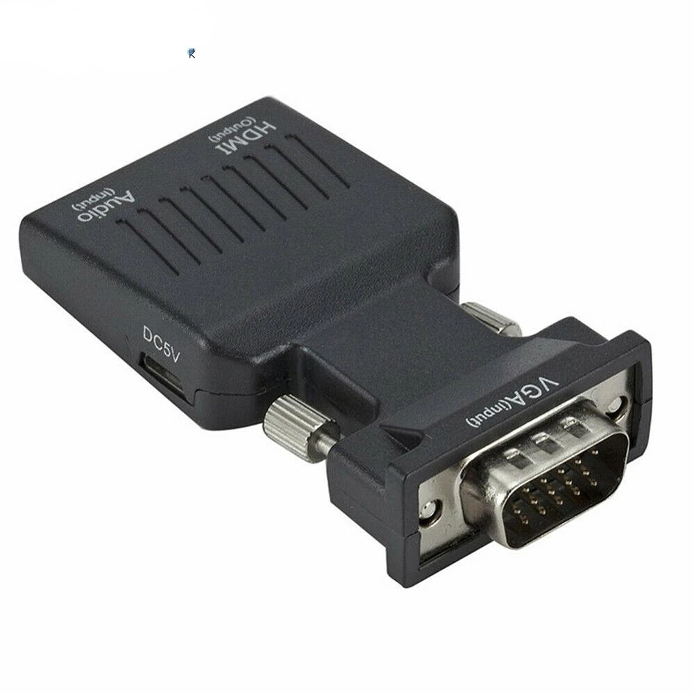Adaptador Compatible con VGA a HDMI, salida de Audio/vídeo de 1080p, convertidor...