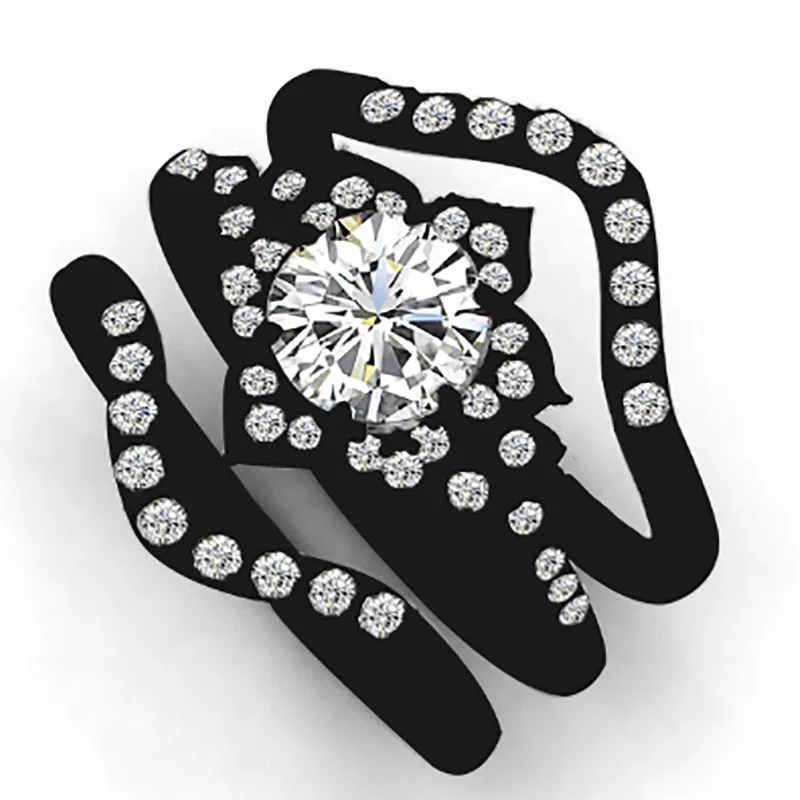 

The new popular fashion black ring for simple and creative party fashion rings