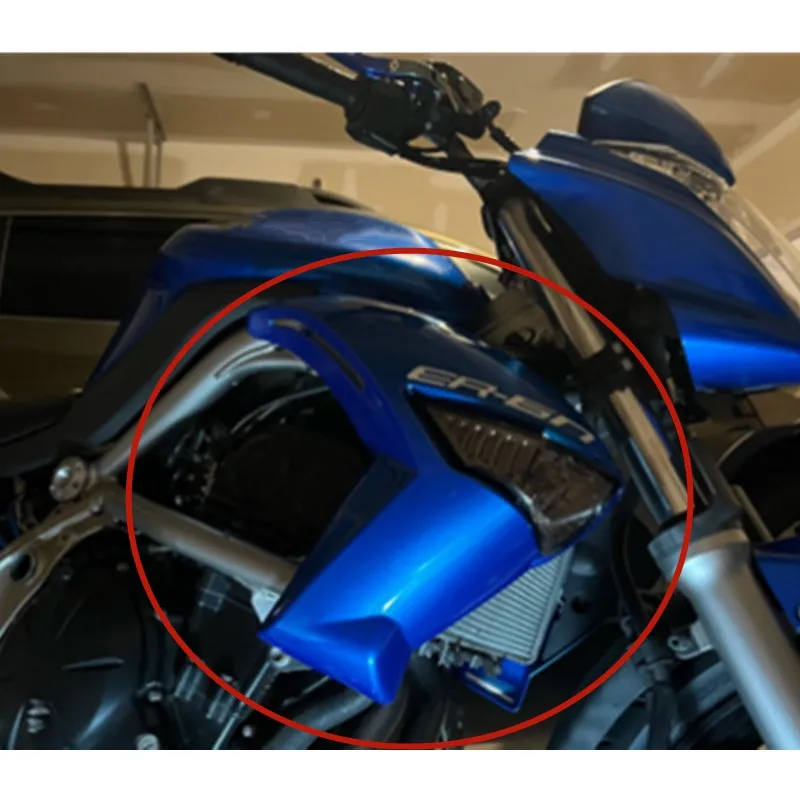 

Обтекатели радиатора подходят для Kawasaki ER 6N ER6N ER-6N 2009 2010 2011 аксессуары для мотоциклов боковая Передняя панель средней посадки