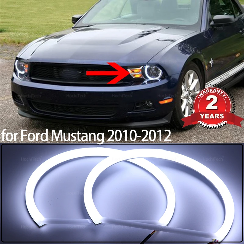 

2 Years Warranty Cotton 6000K White LED Angel Eye Halo Rings Light Kits for Ford Mustang 2010 2011 2012 Car Accessories