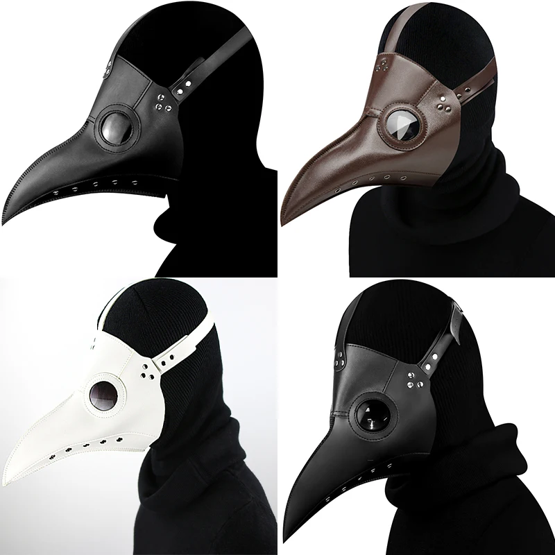 

Halloween Adult Medieval Steam Punk Style European and American Plague Doctor Helmet Bird Mouth Crow Long Mouth Mask