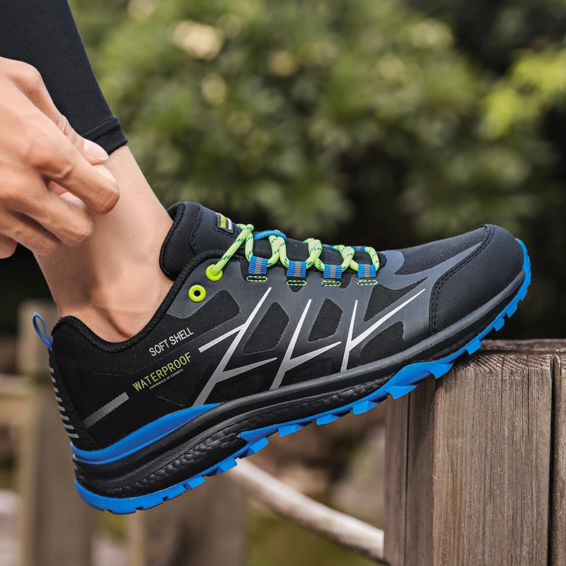 Men Hiking Shoes Waterproof Breathable Tactical Combat Hiking Boots Desert Training Sneakers Outdoor Anti-Slip Trekking Shoes