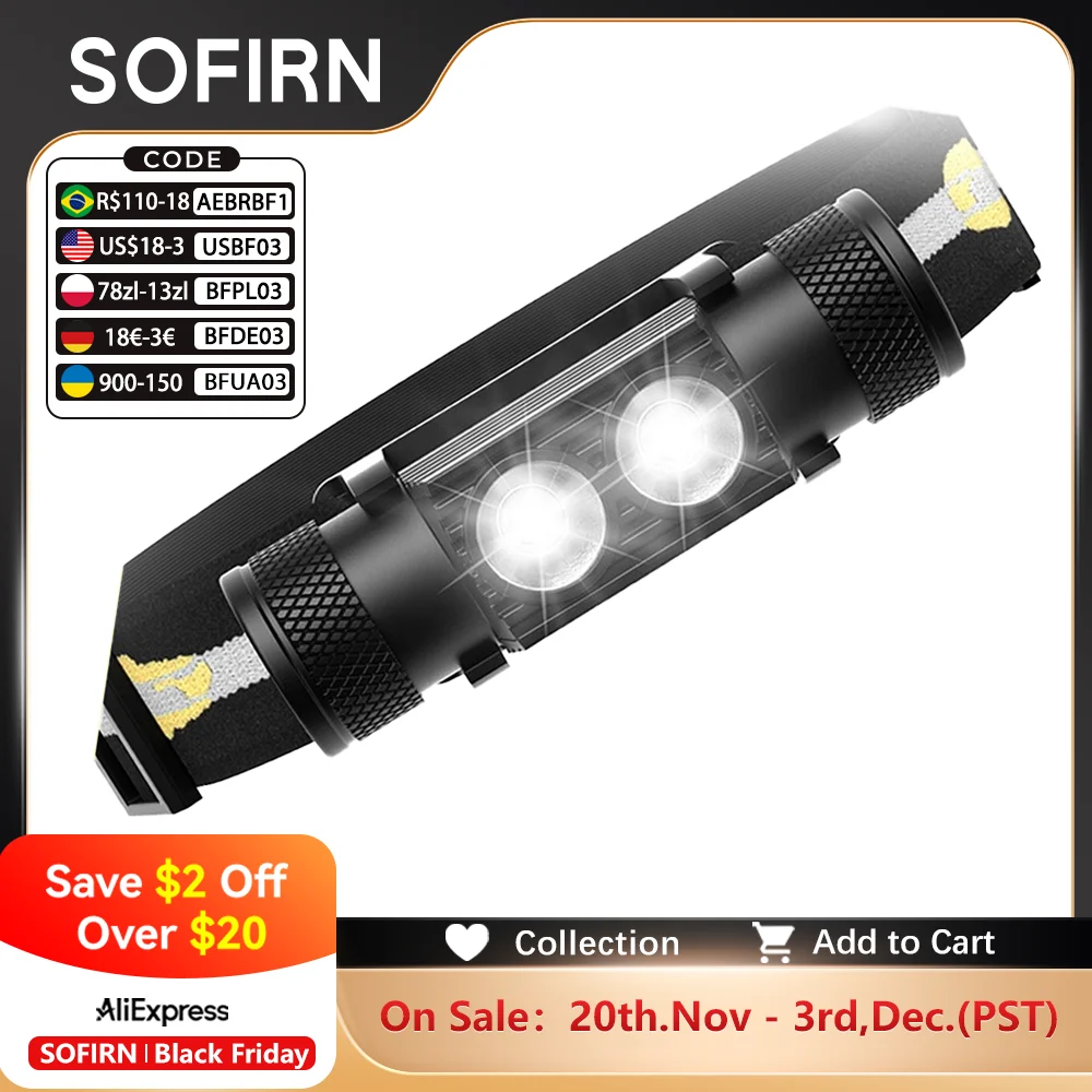 

Sofirn H25S налобный фонарь 1200 люмен