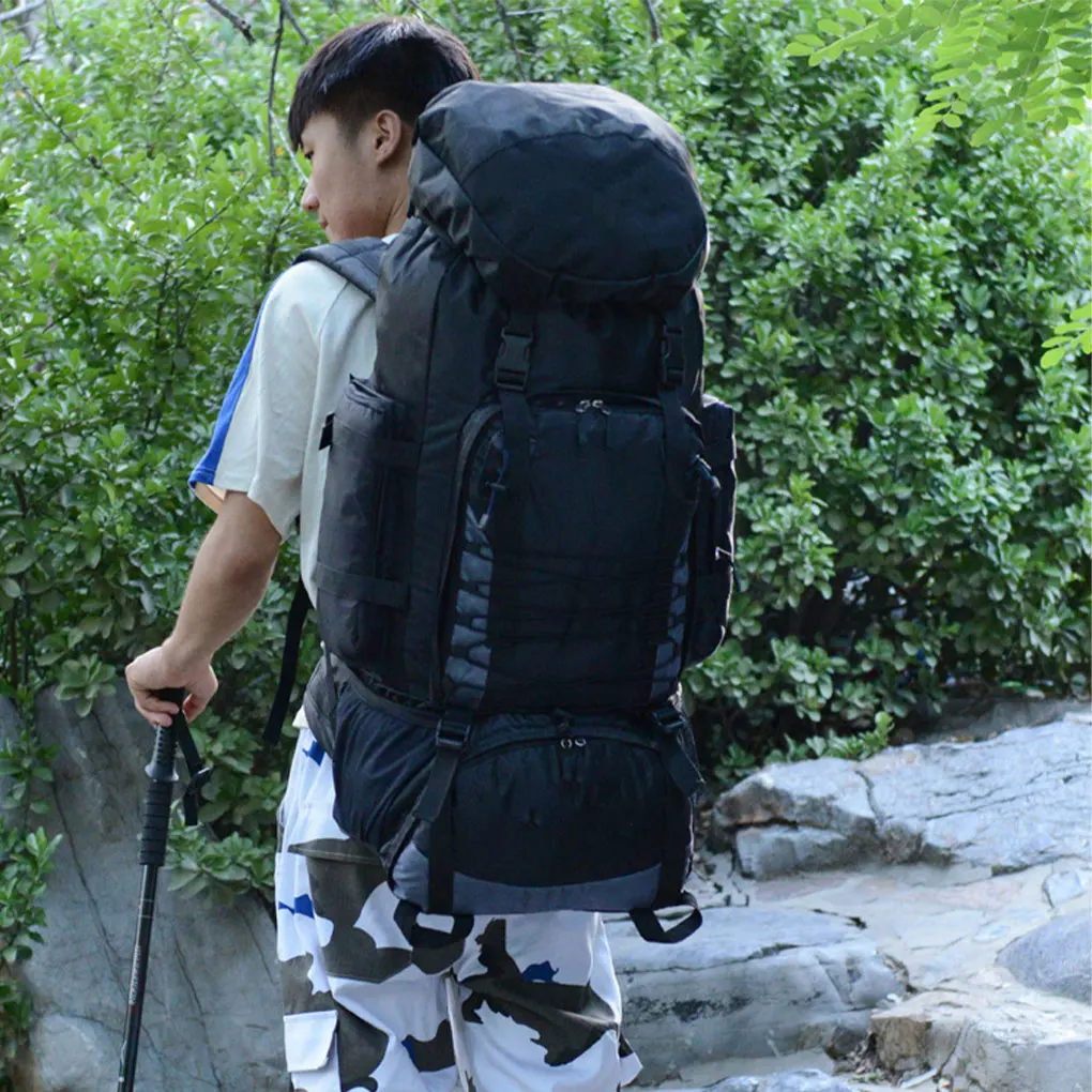 

Camping Backpack Large Capacity Rucksack Multipurpose Wearable Useful Knapsack Climbing Mountaineering Bags Red