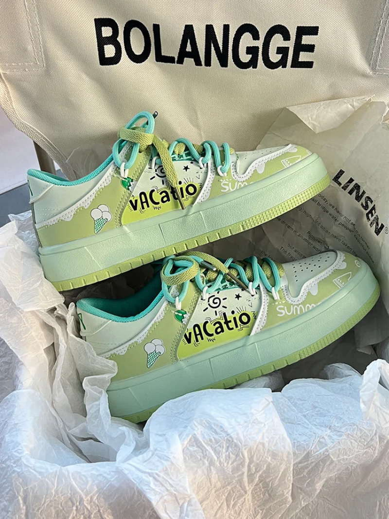 SHANPA Color Block Shoes for Women Korean Fashion Student Casual All Match Sneakers High Street Increased Zapatillas Mujer