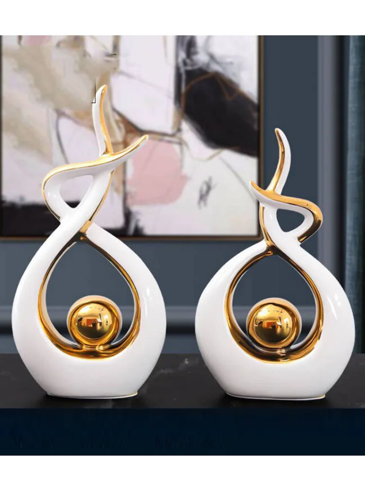 Керамическое украшение для дома фигурки украшения абстрактная статуя