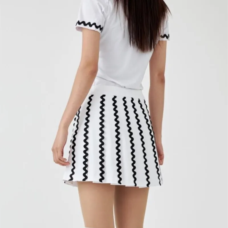 Women's Pleated Tennis Skirts High Waisted Lightweight Athletic Golf Skorts Skirts 