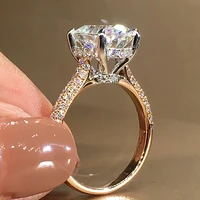 18K Au750 Yellow White Gold Women Ring Moissanite Diamonds 1 2 3 4 5 Carat Oval Luxury Wedding Party Engagement Anniversary Ring