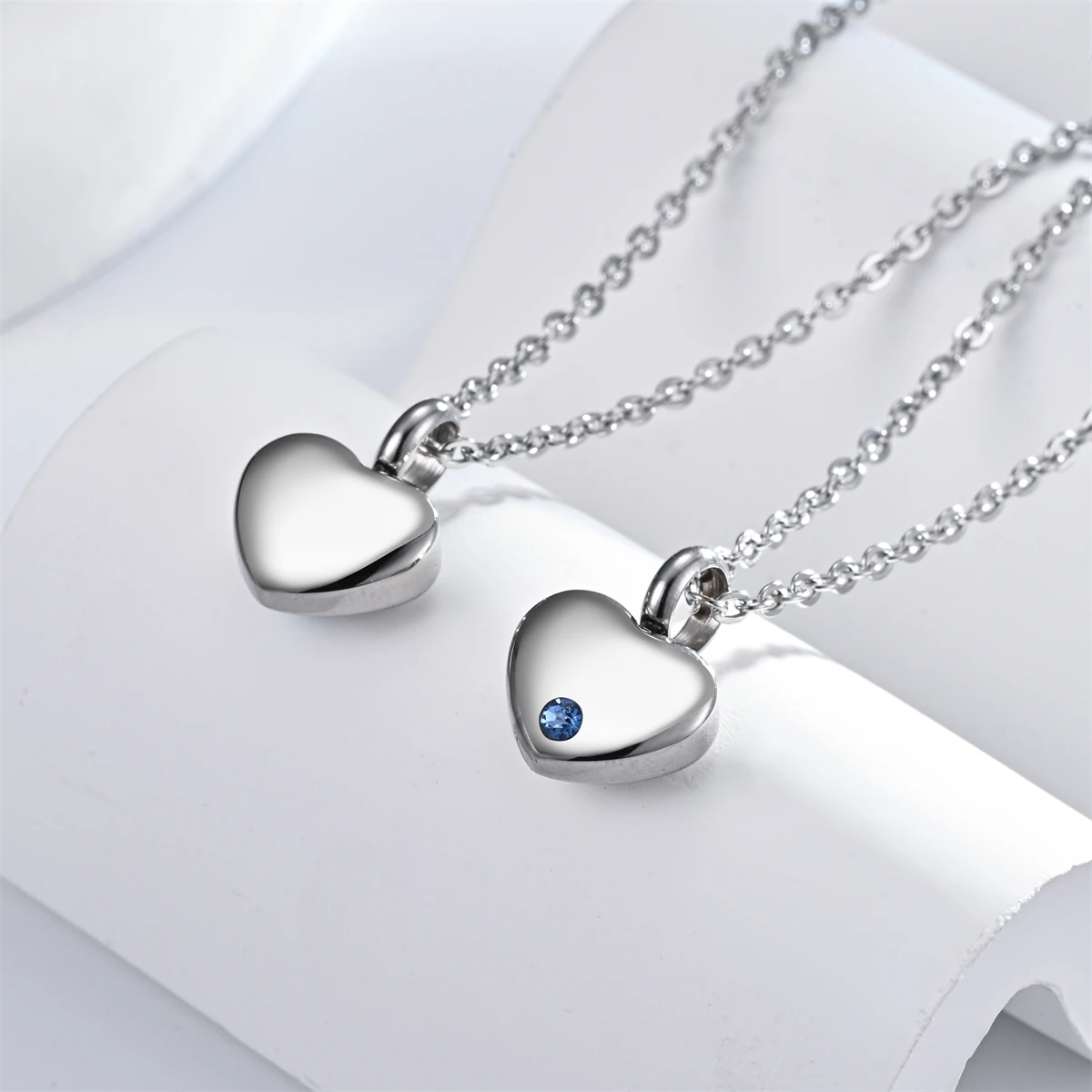 Новое ожерелье из нержавеющей стали в форме маленького сердца с памятной урной