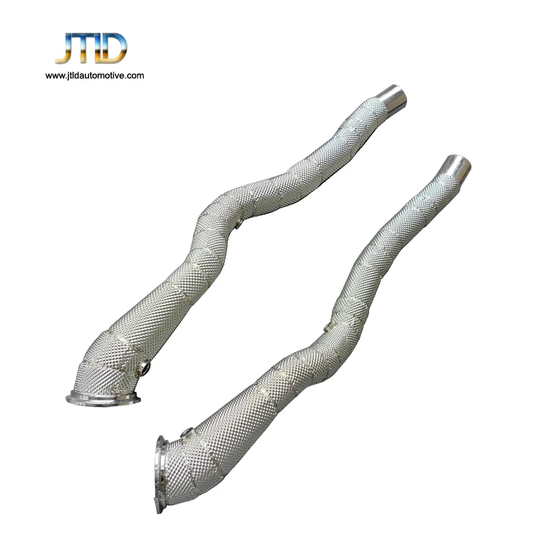 

Heat Shield Downpipe For Ferrari F12 812 SS304 Stainless Steel Performance Catless Exhaust System