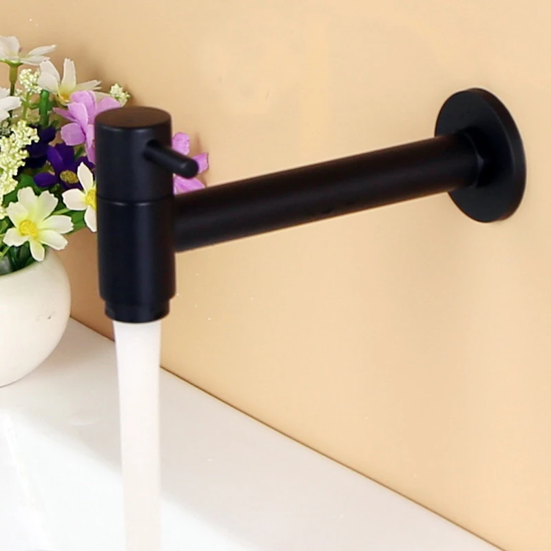 

G1/2Inch Wall Mounted Lengthen Garden Outdoor Kitchen Bathroom Faucet Cold Water Sink Tap Spigot Hose Tap