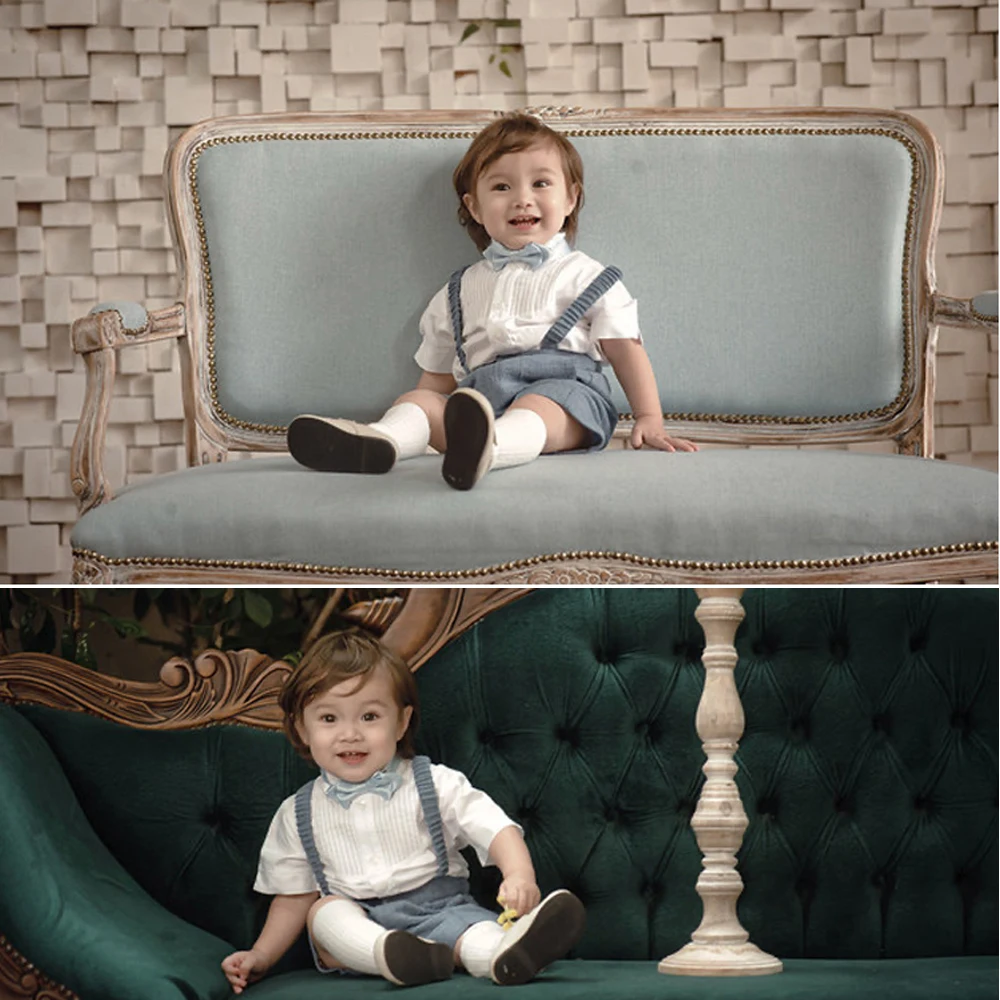 Костюм для маленьких мальчиков 1 год платье на день рождения Детские комплекты