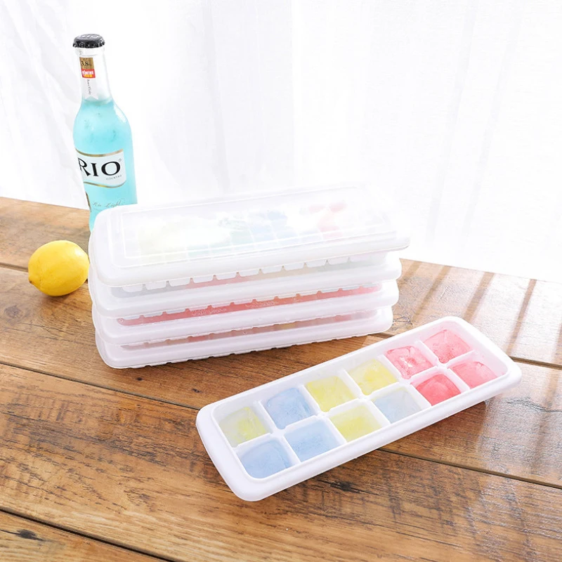 

12-96 Grid Ice Cube Tray With Lid Silicone Mold Kitchen Utensils Ice Cream Machine Bar Accessories Ice Mould Reusable Ice Tray