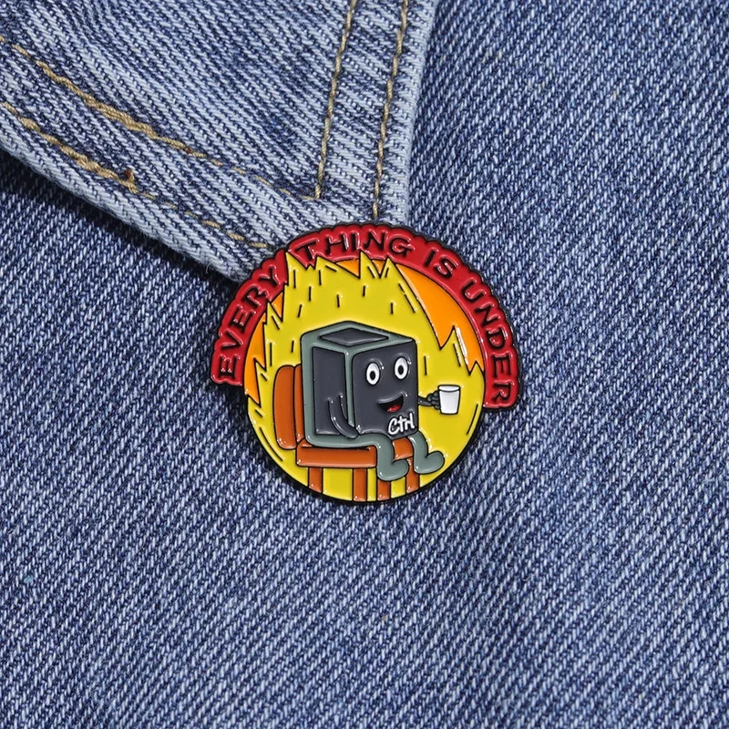 Брошь Каждая вещь под управлением эмалированные булавки забавная мультяшная