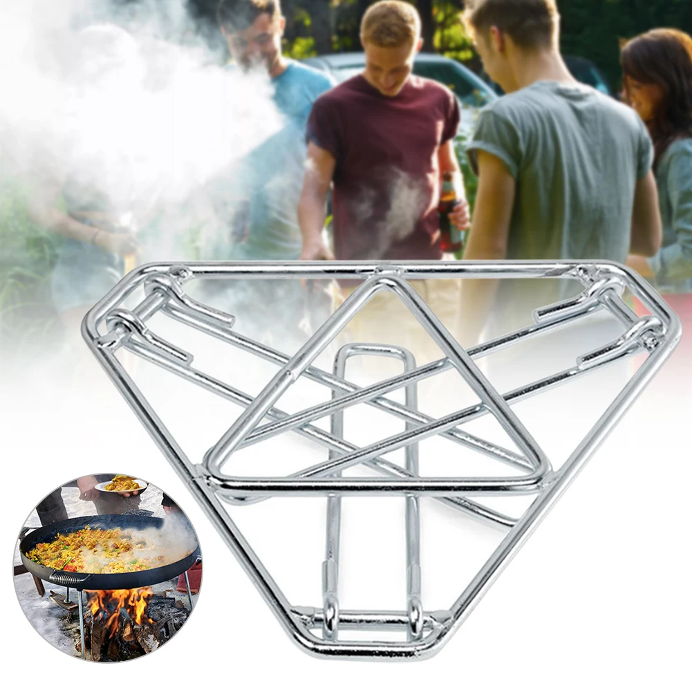 

Folding Campfire Grill Tripod Stand Portable Iron Steel Grate Over Fire Camp Rack Cooking Tripod for Camping Backpacking Outdoor