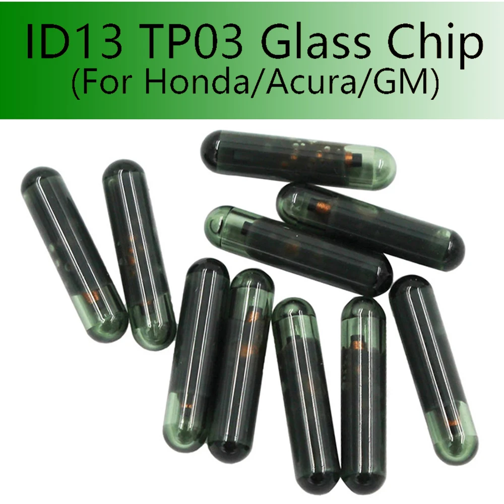

10 20 50pcs Blank ID13 Chip Car Key Chip Glass Auto Transponder Chip ID13 TP03 Chip for Acura for Buick for Honda