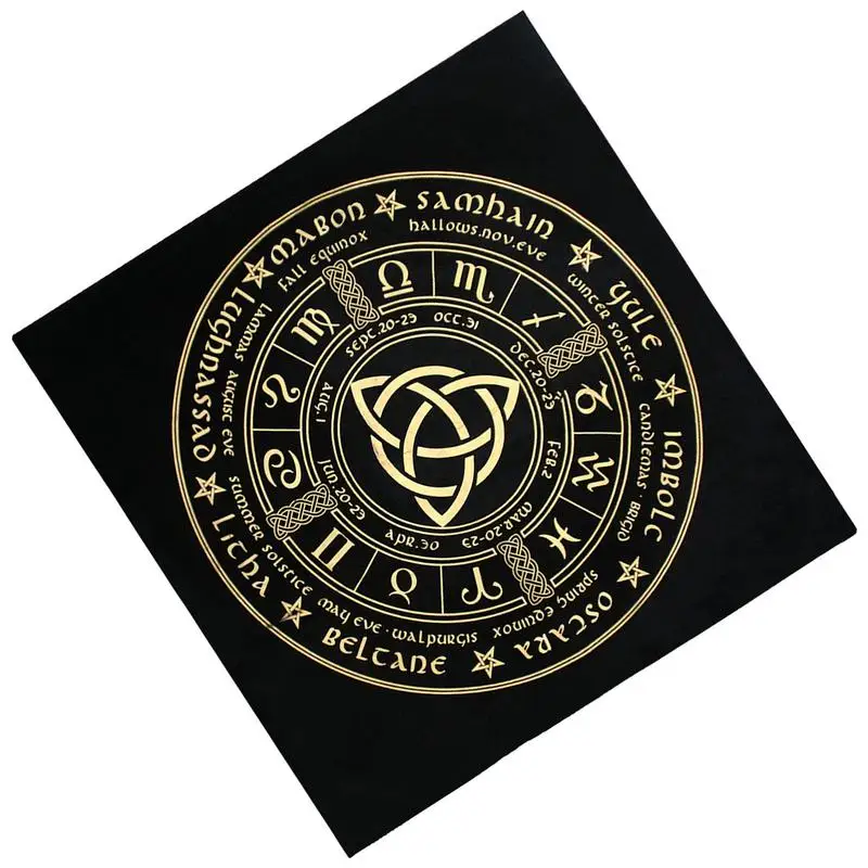 

Таро ткань гадания маятник руны Таро карта Pad Исцеление настольная игра скатерть 3-строчный процесс сливки для психолога