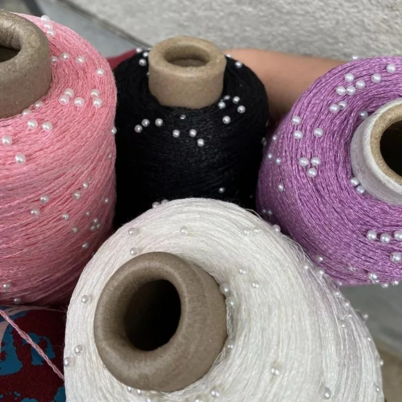 330-350 г 1000 м летний цвет искусственная жемчужная бусина пряжа сделай сам ручное