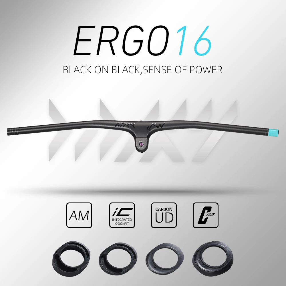 RYET MTB Интегрированный руль T1000 Carbon Rise 810 мм-7 градусов UD матовый велосипед AM XC