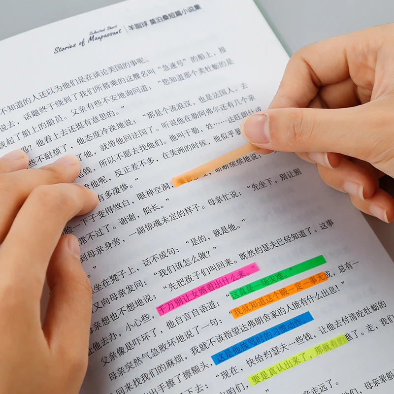 

Transparent Color Sticky Notes 300 Sheets Cute Self-Adhesive Sticky Notes Index Stickers Office School Supplies