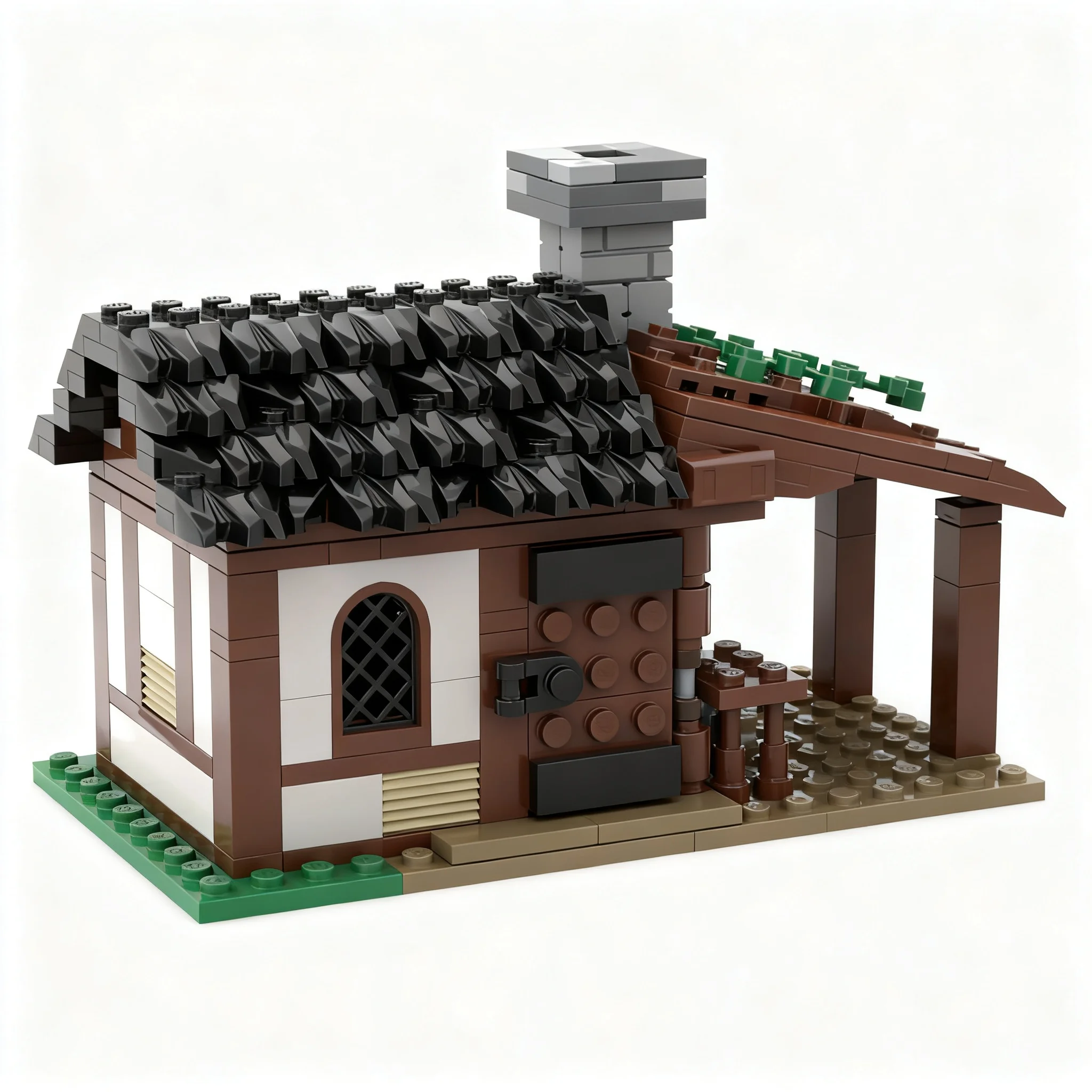 Фото 287 деталей MOC Замок Маленькая средневековая кузница Модель кузницы деревни Строительные блоки Рождественский подарок Креативная коллекция Ремесло №2