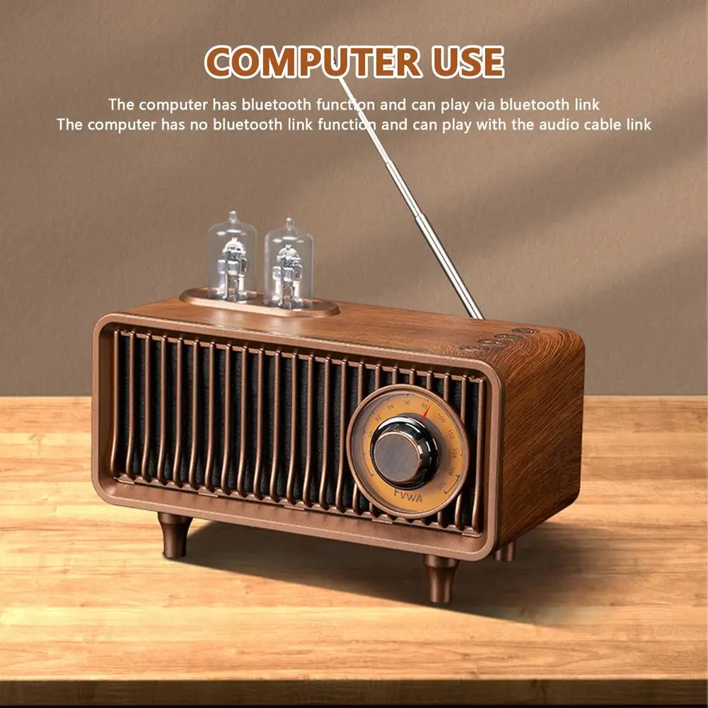 

As19 Retro Wireless Bluetooth-compatible Speaker Hands-free Call Card U Disk Loudspeaker Nostalgic Audio Gramophone
