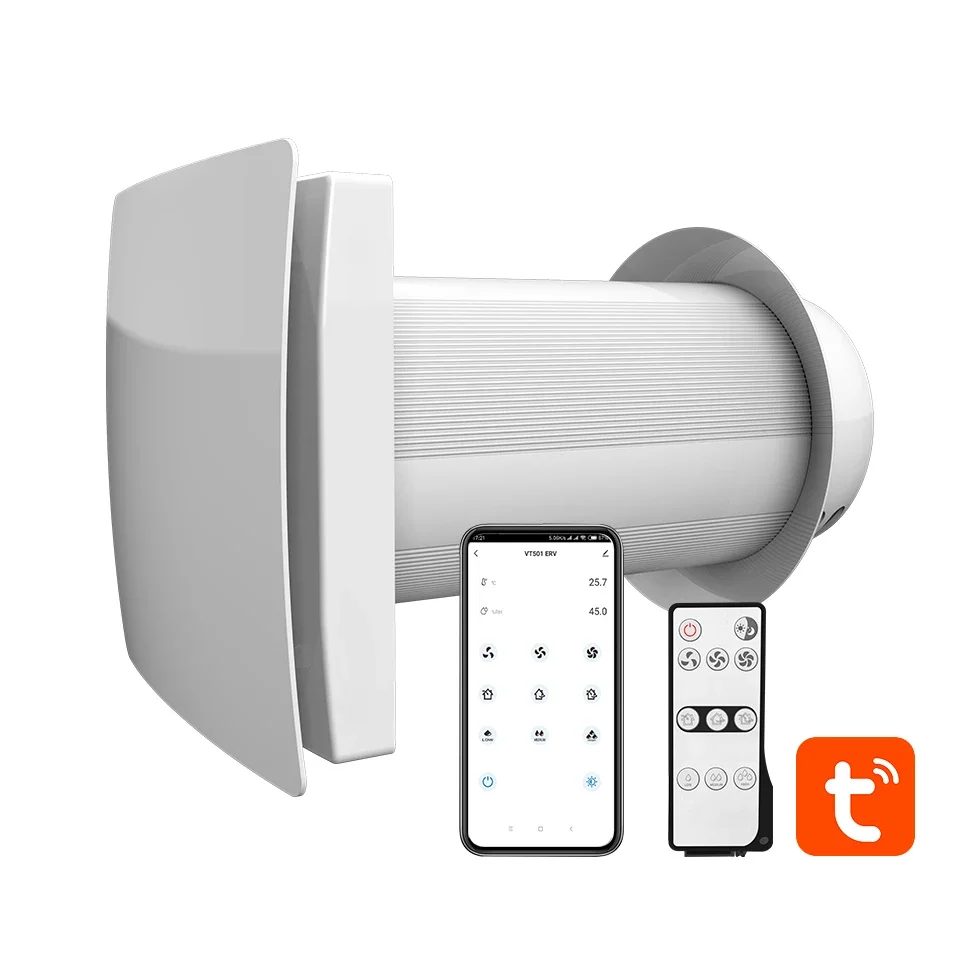 KCvents Воздушный рекуператор Настенный HRV ERV Вентиляция теплого/энергетического