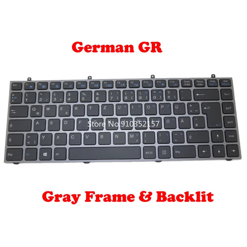 Немецкая GR клавиатура для CLEVO W230ST MP-12R76D0-430 6-80-W5470-070-1 MP-13C26D0J430 6-80-W2300-070-1 W230 W230SD W230SS с подсветкой