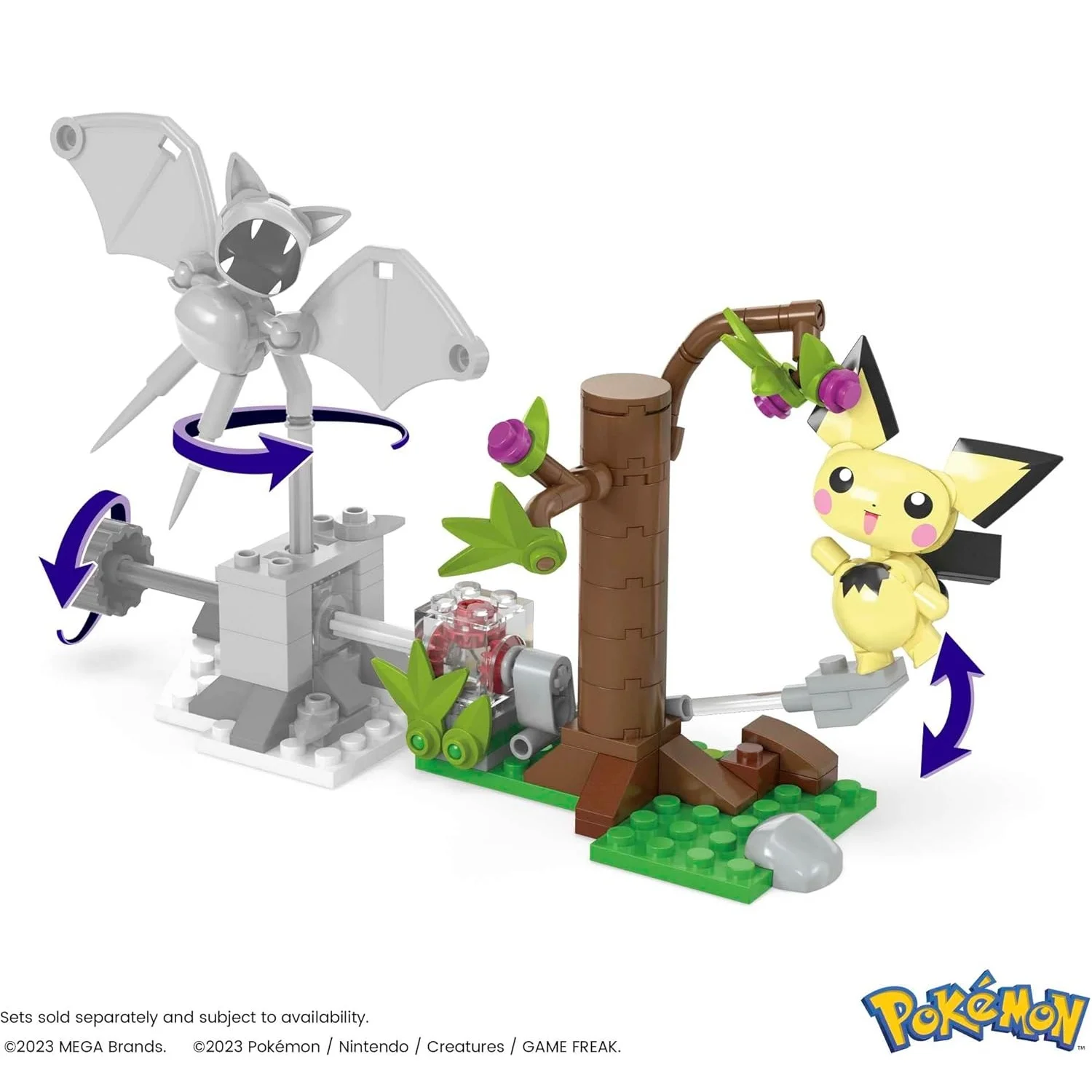 Фото Набор для сборки Mega Pokemon Quest в лесу Пичу, 84 детали, с подвижными элементами, HPB59, без коробки №4
