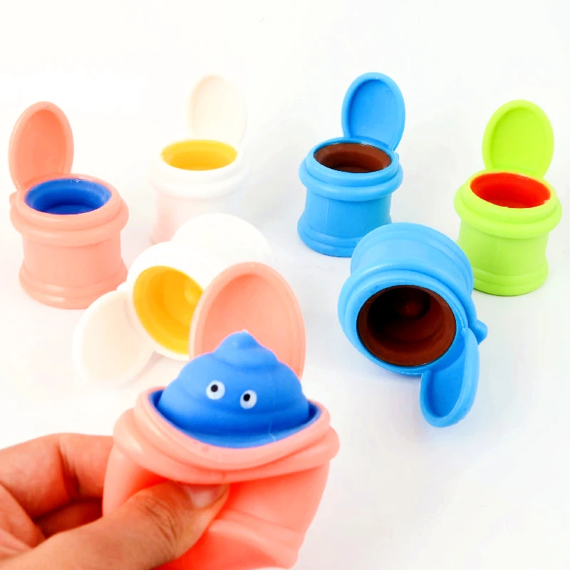 

Funny Toilet Poop Toys PVC Creative Squeeze Colored Poop Toy Carry Around Knead Pranks Jokes Tricky Toys Adult Children Gifts
