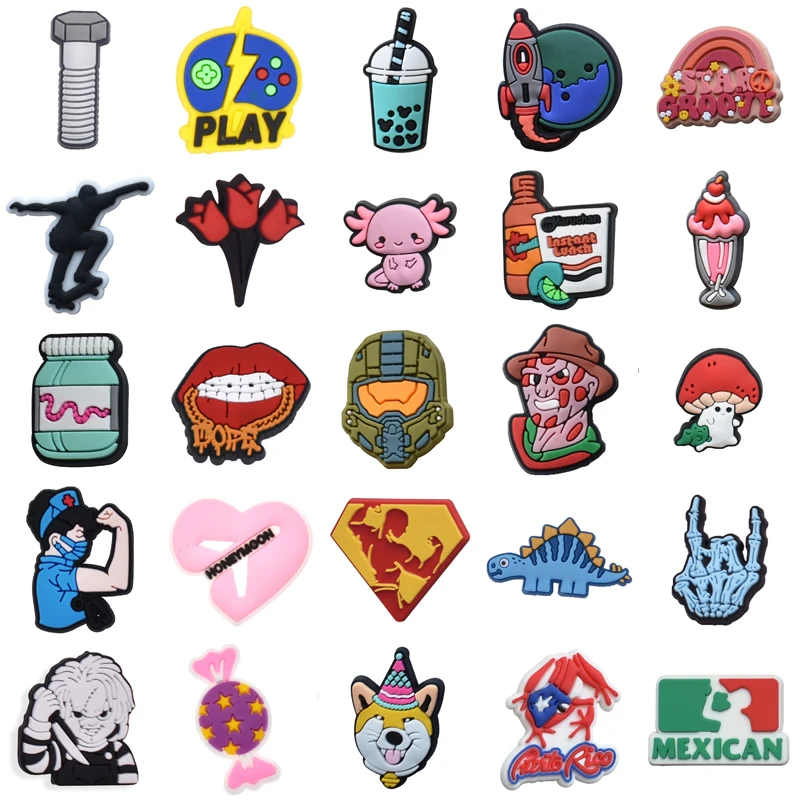 

Packs Shoe Charms Girl Set Jeans Decorations for Crocs Boy Gifts Kids Women Charm Wholesale Bulk Men Shoes Accessories Para Pins