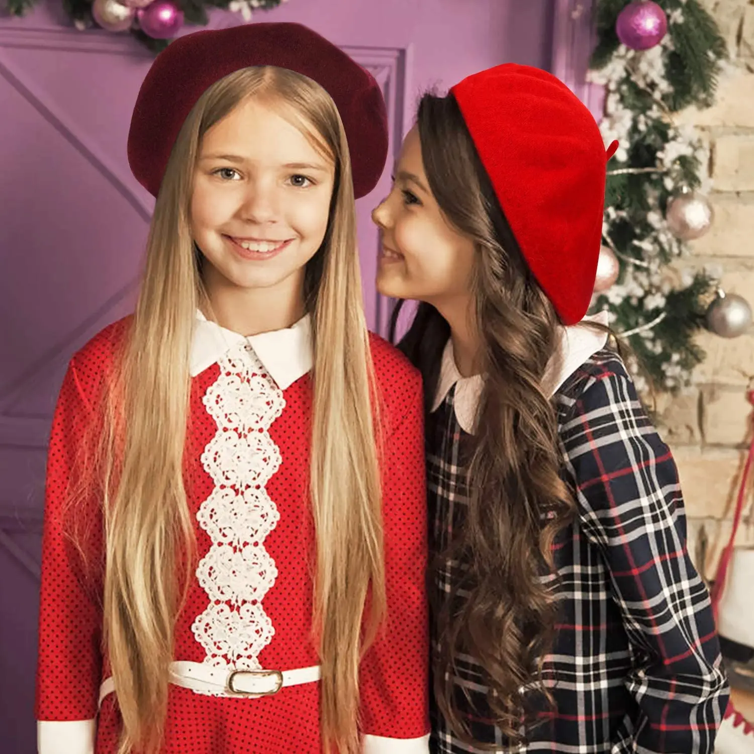 French Beret Artist Warm Wool Spring Winter Beanie Hat Women Girl Cap Vintage Plain Hats Solid Elegant Lady Berets |