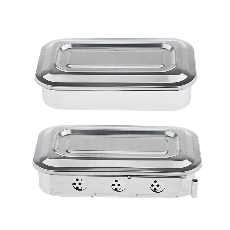 

Stainless Steel Container Organizer Box Instrument Tray To Storage Box With Lid Tools Cans - 8 Inch