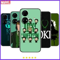 marvel loki phone case for huawei p50 p40 p30 p20 10 9 8 lite e pro plus black etui coque painting hoesjes comic fas