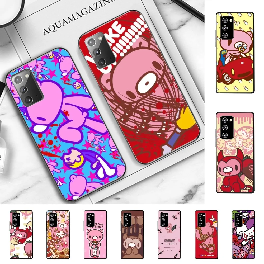 

Gloomy cute pink Bear Phone Case For Samsung Note 8 9 10 20 pro plus lite M 10 11 20 30 21 31 51 A 21 22 42 02 03