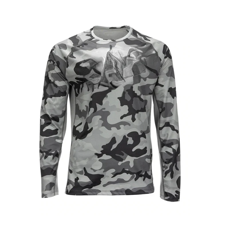 Рубашка для рыбалки летняя одежда с длинным рукавом ловли рыбы зеленая