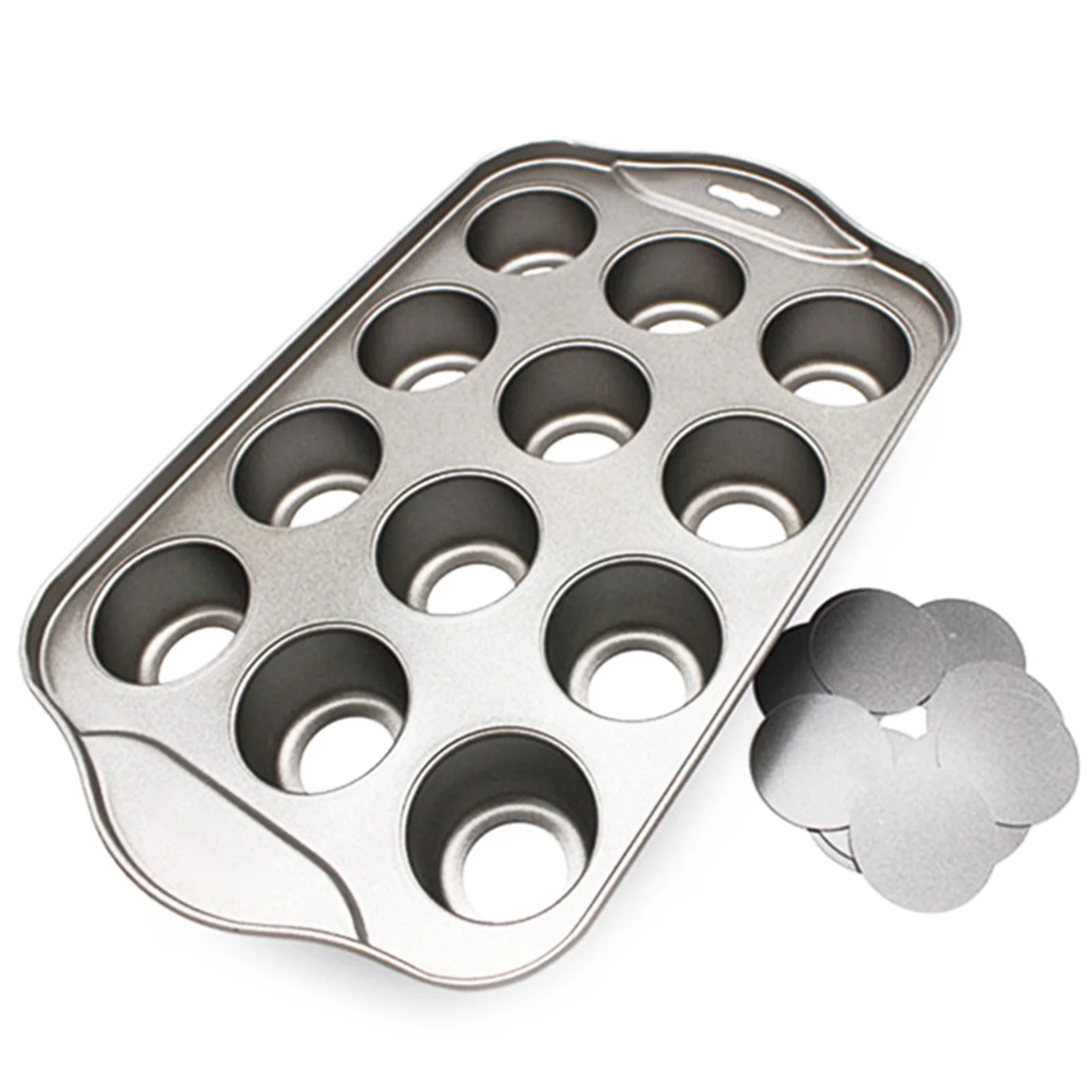 

12 Grids Non Sticky Cake Moulds Heat Resistant Easy to Clean Cake Mold for Making Cake Dessert Baking B88