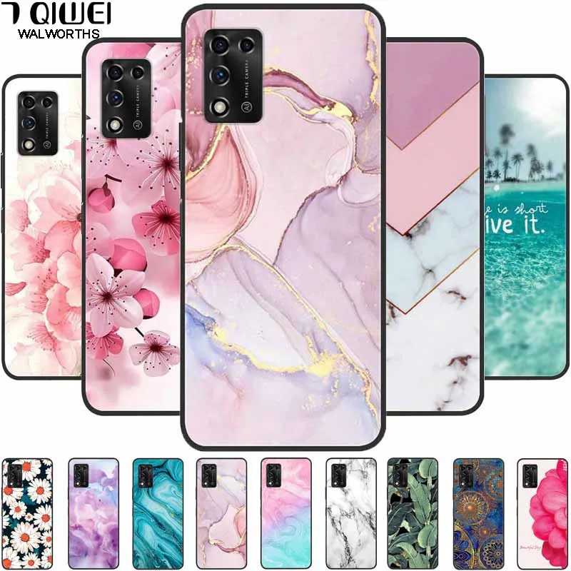 Для ZTE Libero 5G II чехол мраморный мягкий силиконовый защитные задние крышки для ZTE Libero 5G III A202ZT 2022 5G III цветочный чехол из ТПУ