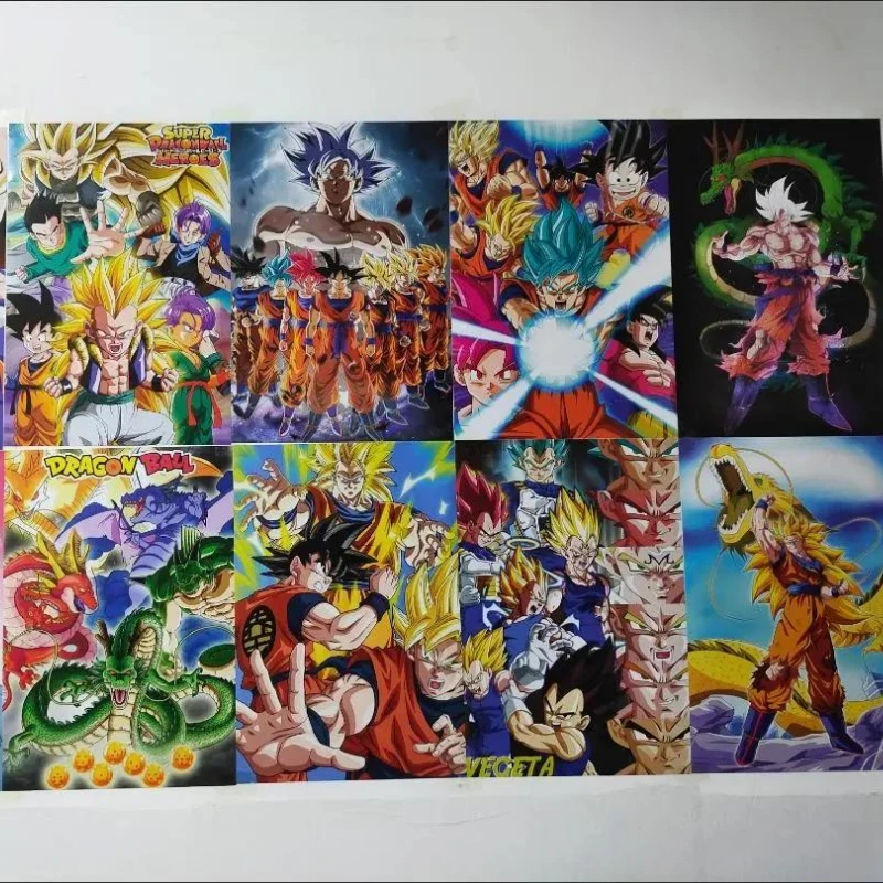 42cmx28cm Dragon Ball Poster GoKu Vegeta Super Sayajins Anime Wall Sticker Dormitory Room Decoration Painting Wallpaper 20pcs images - 6