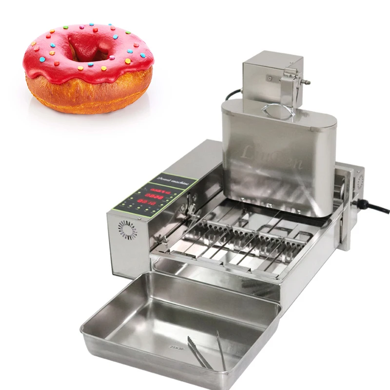 Automatic Donut Making Machine Commercial Digital Display Donuts Maker Doughnut Cake Fryer Machine 4-Row images - 6