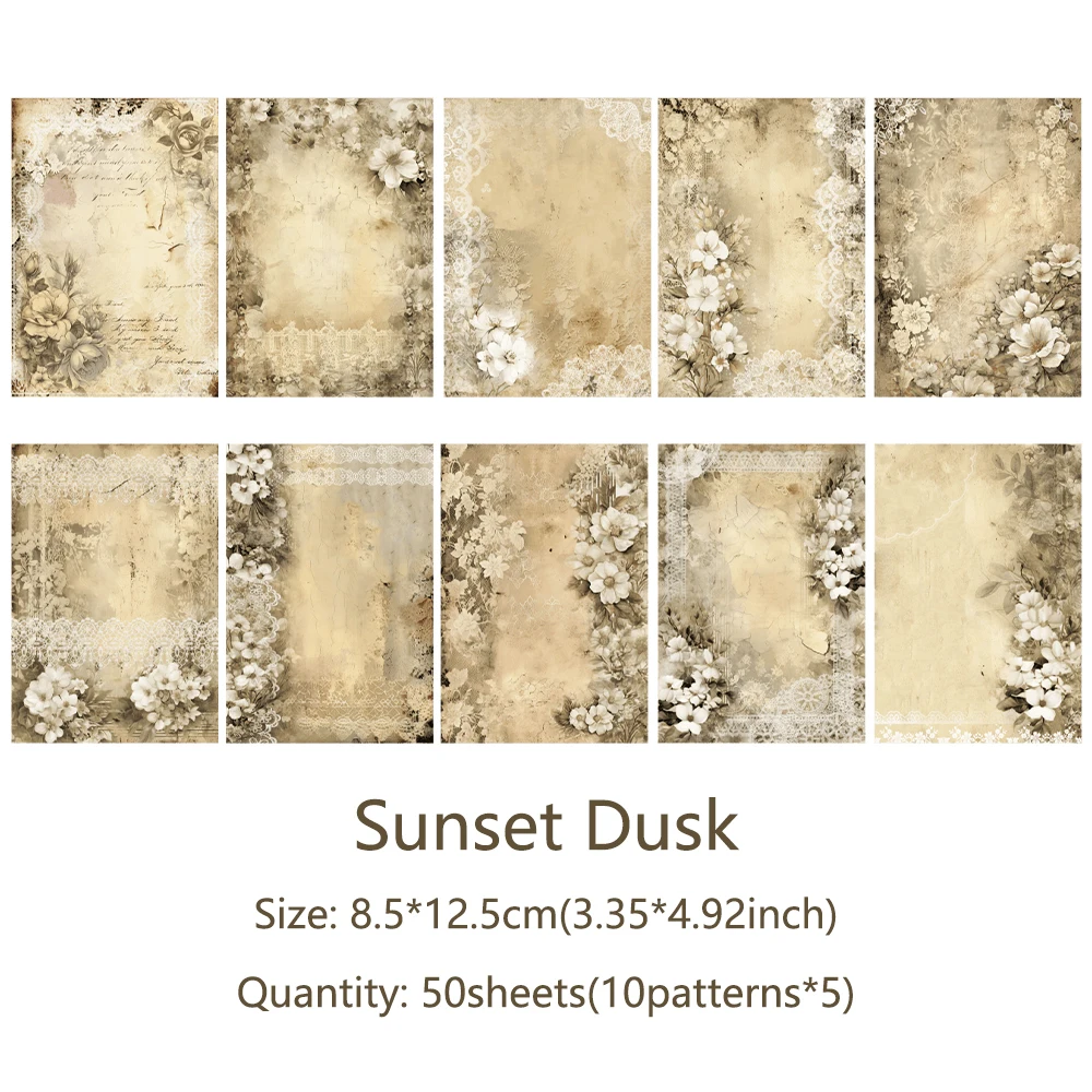 

Винтажная цветочная бумага для скрапбукинга Imoda