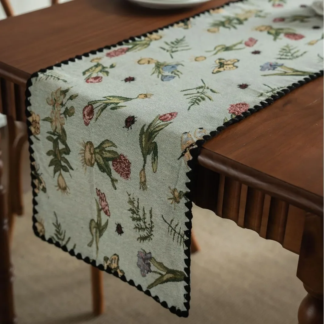 

Дорожка для стола из полиэстера/хлопка с цветочным принтом