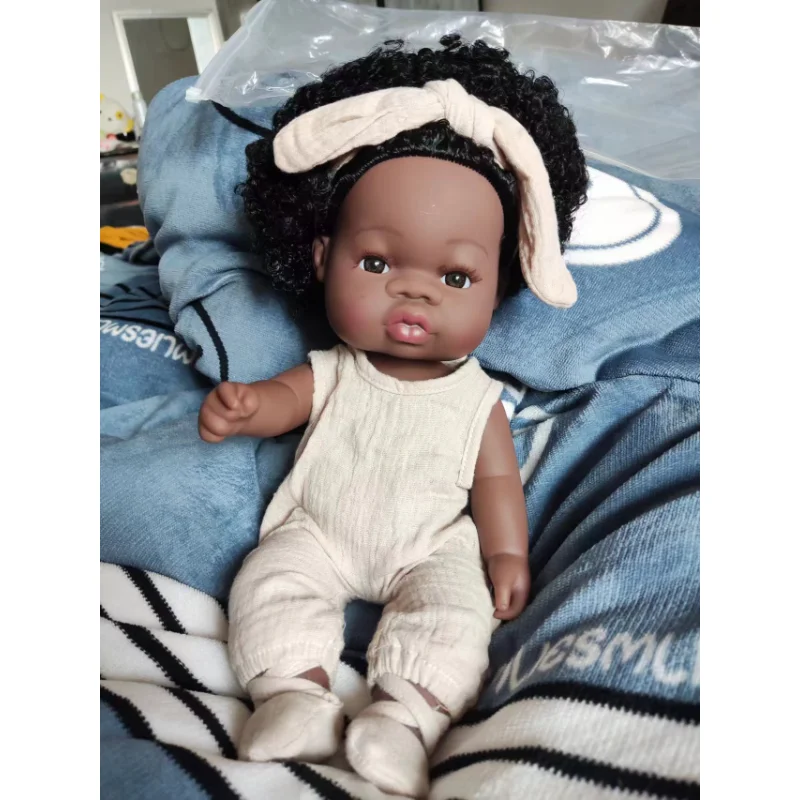 

13 дюймов реборн 33 см афроамериканская кукла реборн малыш черная кожа готовый ребенок реалистичные куклы для новорожденных подарок