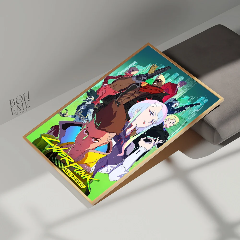 Аниме C-Cyberpunk E-Edgerunners классический винтажный постер HD качество настенное