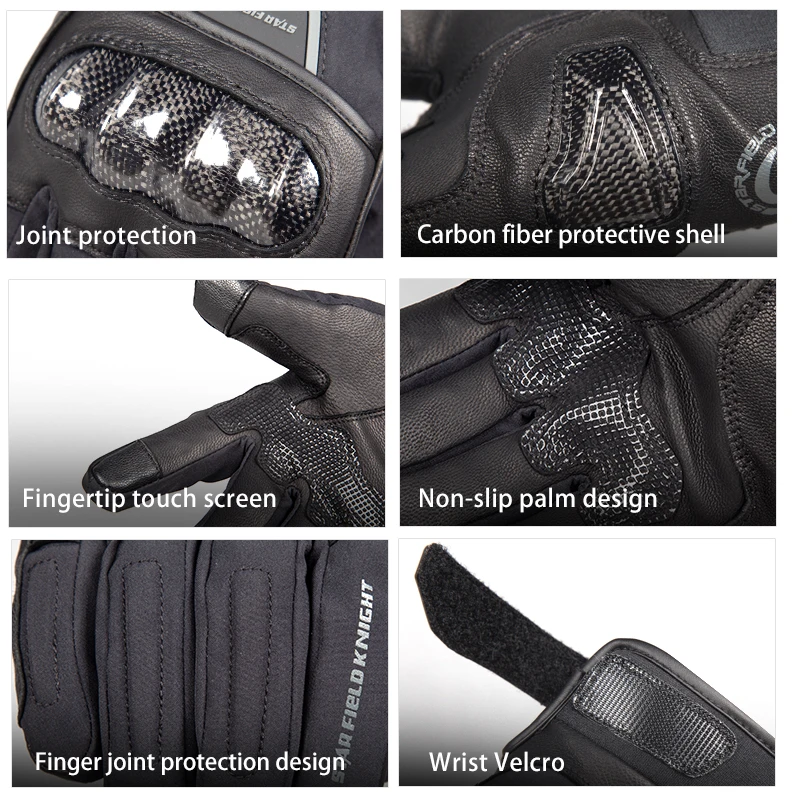 Мотоциклетные Перчатки SFK зимние теплые водонепроницаемые перчатки из
